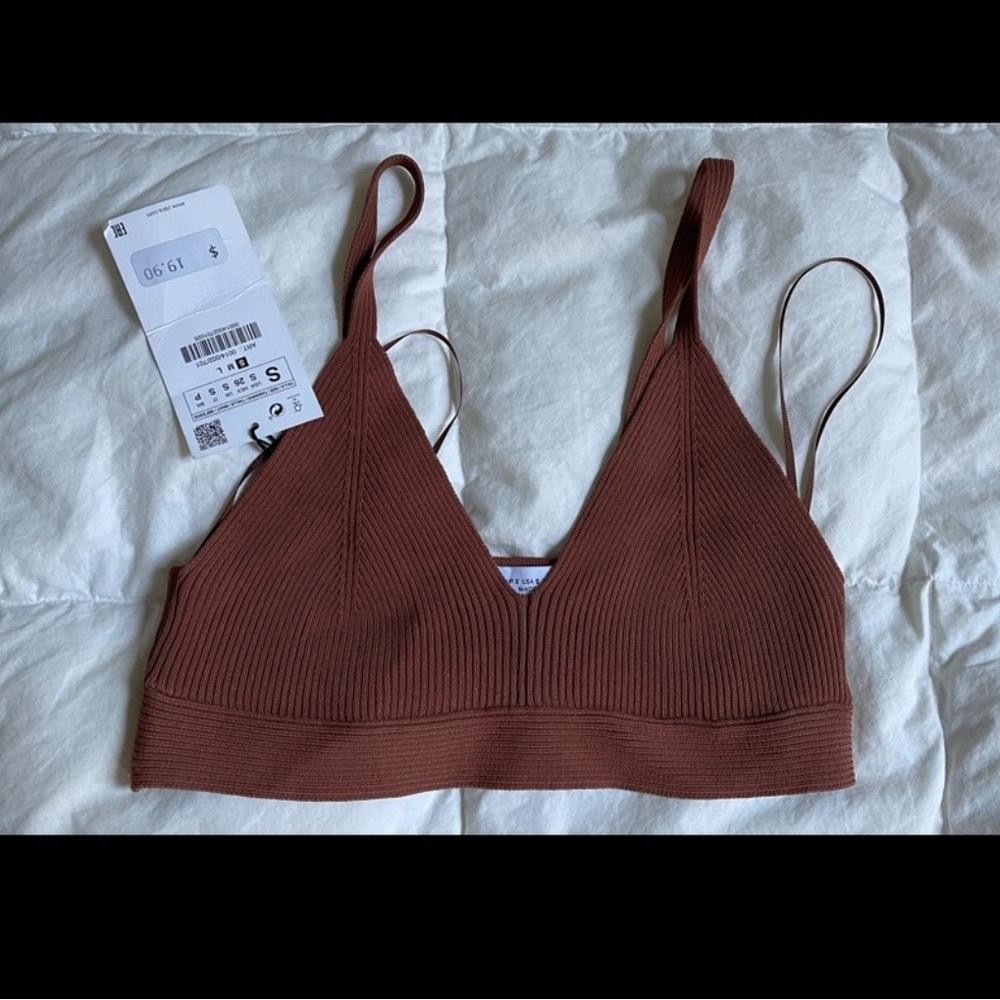 Zara knitted bra NWT